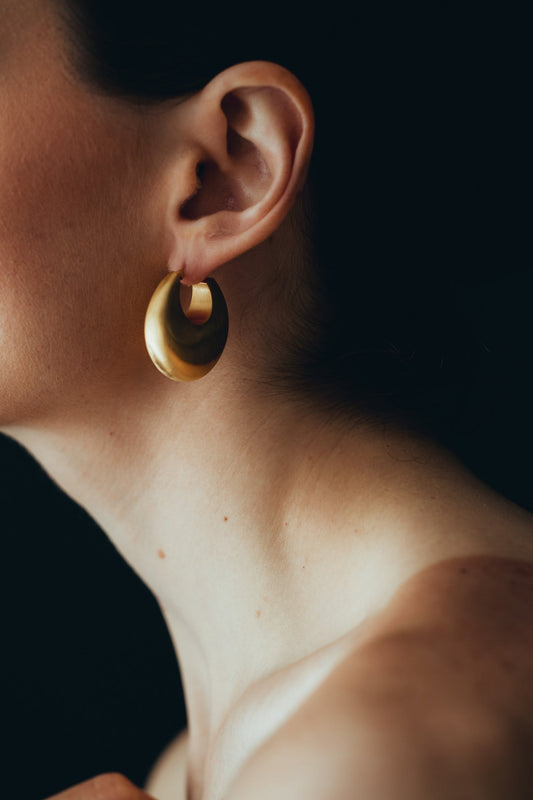 EARRING DROP  - GOLDPLATED 18 K