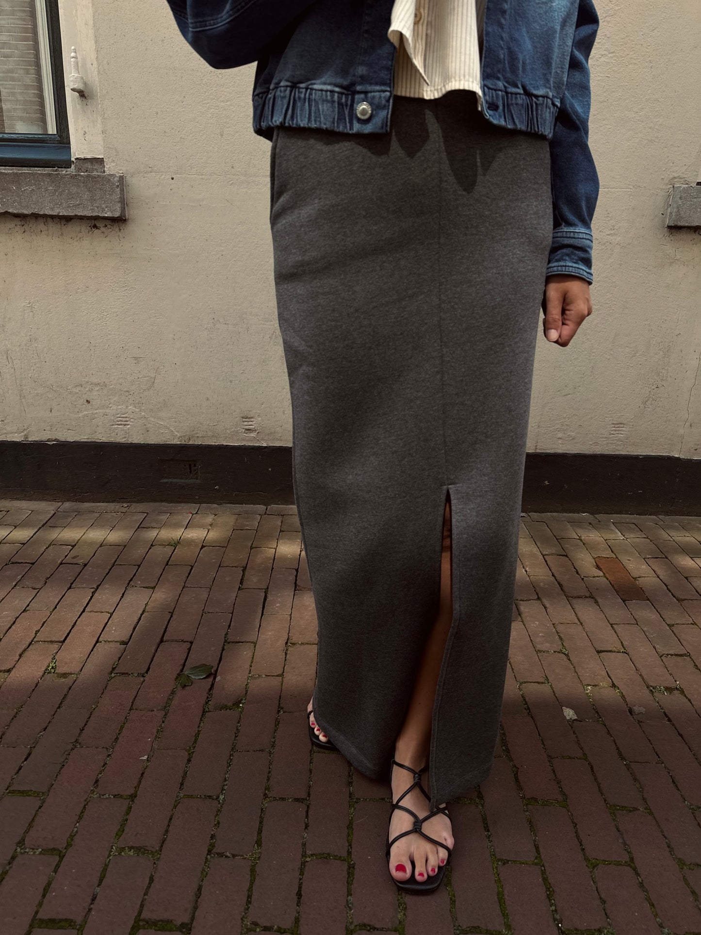 SKIRT ZAKIA- GREY MELANGE