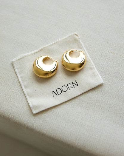 EARRING DROP  - GOLDPLATED 18 K