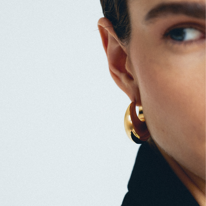 EARRING DROP  - GOLDPLATED 18 K